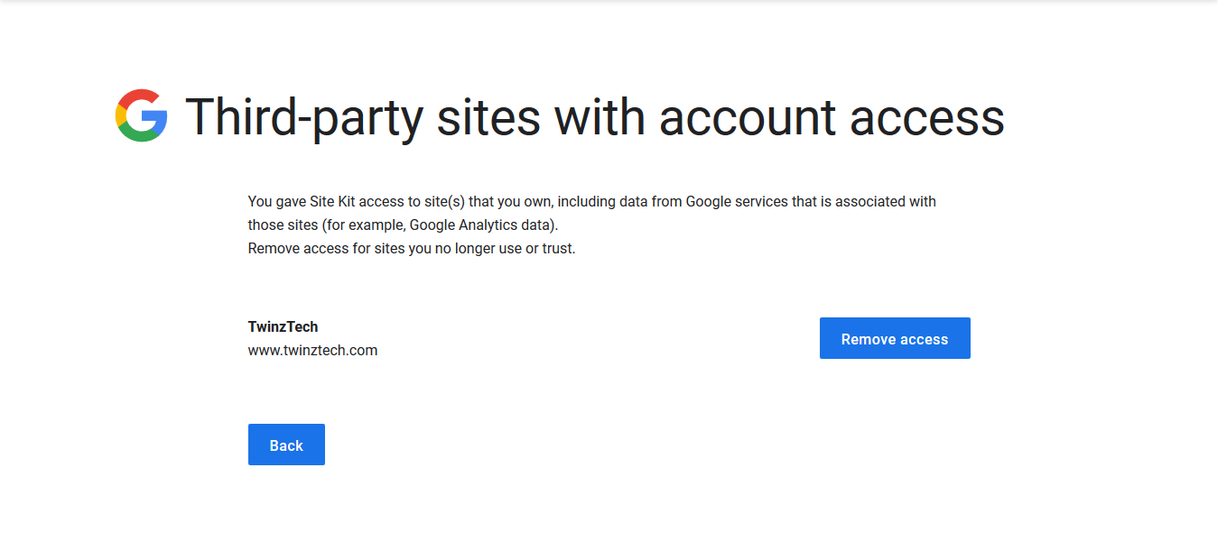 Permissions - Site Kit by Google
